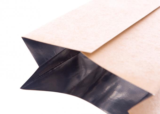 Les sacs en papier en plastique blancs de papier de Brown emballage vendent le fil UV de Priting 17 profondément