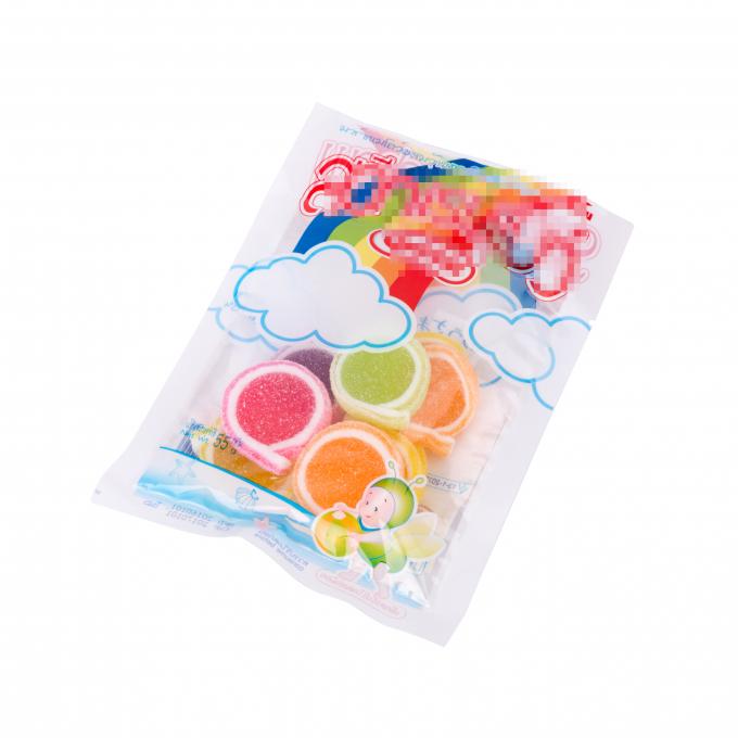 Sacs mous d'emballage de sucre de bonbons avec l'impression polychrome faite sur commande de fenêtre claire