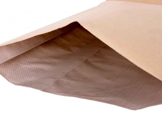 Sac de papier réutilisé de Brown Papier d'emballage Brown, sacs de Papier d'emballage imprimés par coutume inférieure de bloc