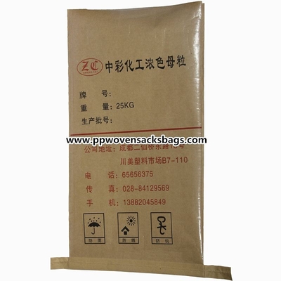 CHINE Les sacs en papier enduits de Multiwall de papier de Masterbatch/emballage, pp stratifiés tissés met en sac Fournisseur