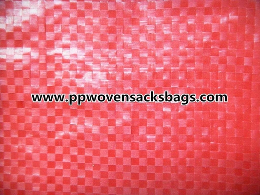 Les sacs tissés par pp rouges adaptés aux besoins du client/25kg pp renvoie pour emballer les granules en plastique/nourriture/produit chimique Fournisseur