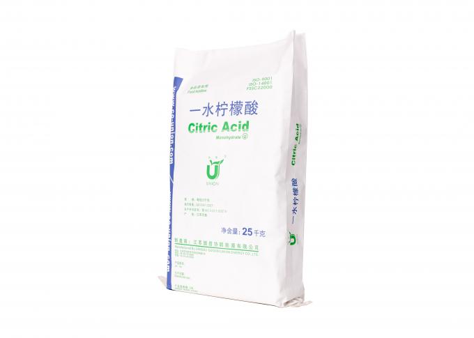 Le bopp tissé blanc de papier d'emballage tissé met en sac avec la bouche du fond de thermocollage étanche à l'humidité