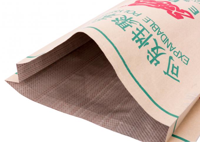 Le sac d'enveloppe de rétrécissement de la chaleur, le PE/pp tissé a stratifié la sécurité de sac de papier de Papier d'emballage Brown