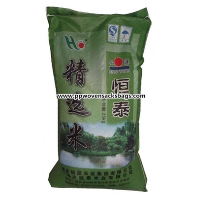 L'emballage réutilisable agricole vert-foncé de riz met en sac le sac tissé par pp stratifié par Bopp